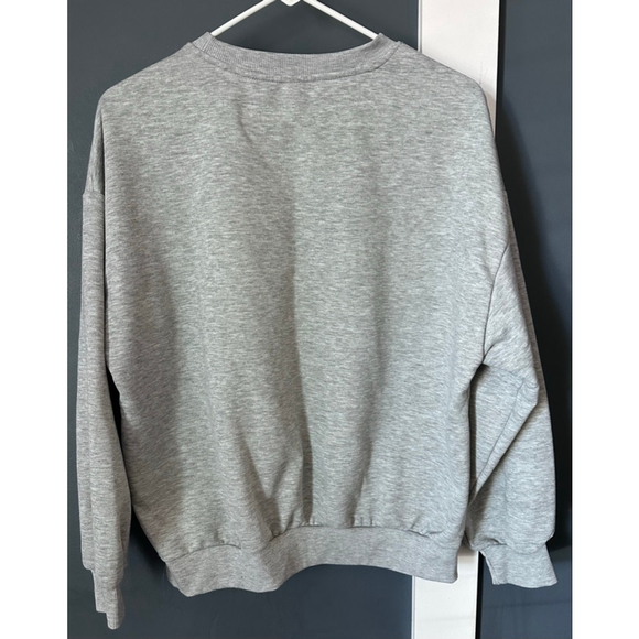 Women's Gray & Blue Sea Life Graphic Sweatshirt Size S - Picture 3 of 3